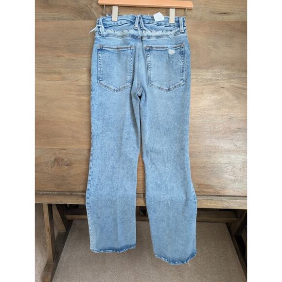 Good American Jeans Womens 6/28 Blue Denim Mid Rise Straight Leg GPBRY014T NWT - Picture 2 of 4